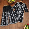  Rasili Nx Heavy Rayon Cotton With Chikankari Embroidery Kurti With Bottom Exporters In India